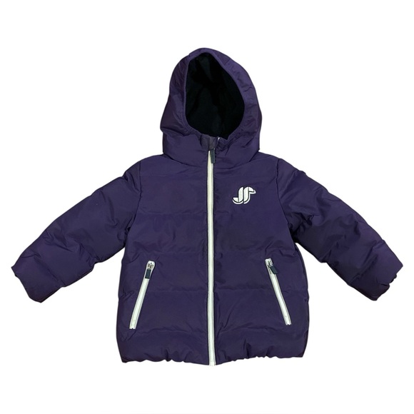 Jacadi Puffer Jacket Kids Size 5 Purple - Picture 1 of 5